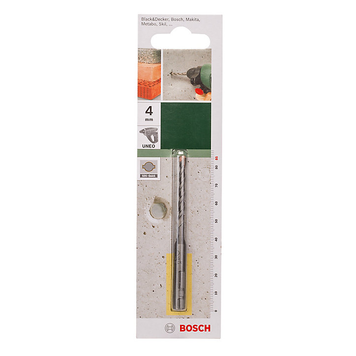 Foret béton Ø.4 x L.175 mm Bosch en acier emmanchement SDS quick