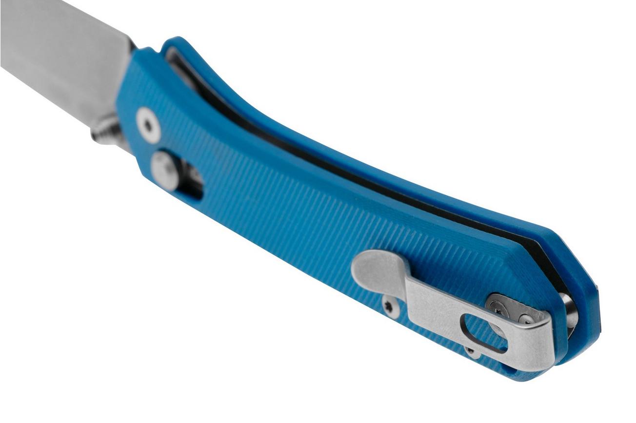 MKM Yipper YP-GBL Stonewashed MagnaCut, Blue G10 zakmes, Ben Petersen design