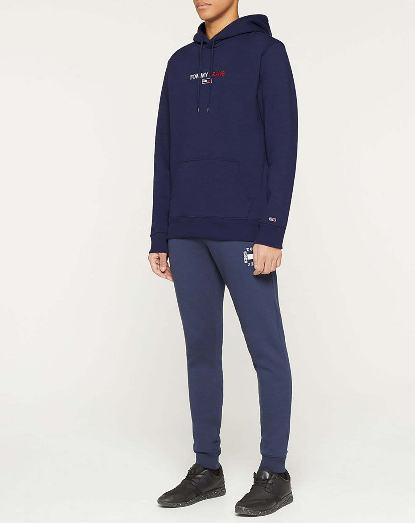 Tommy Jeans Sweat linear logo bleu marine