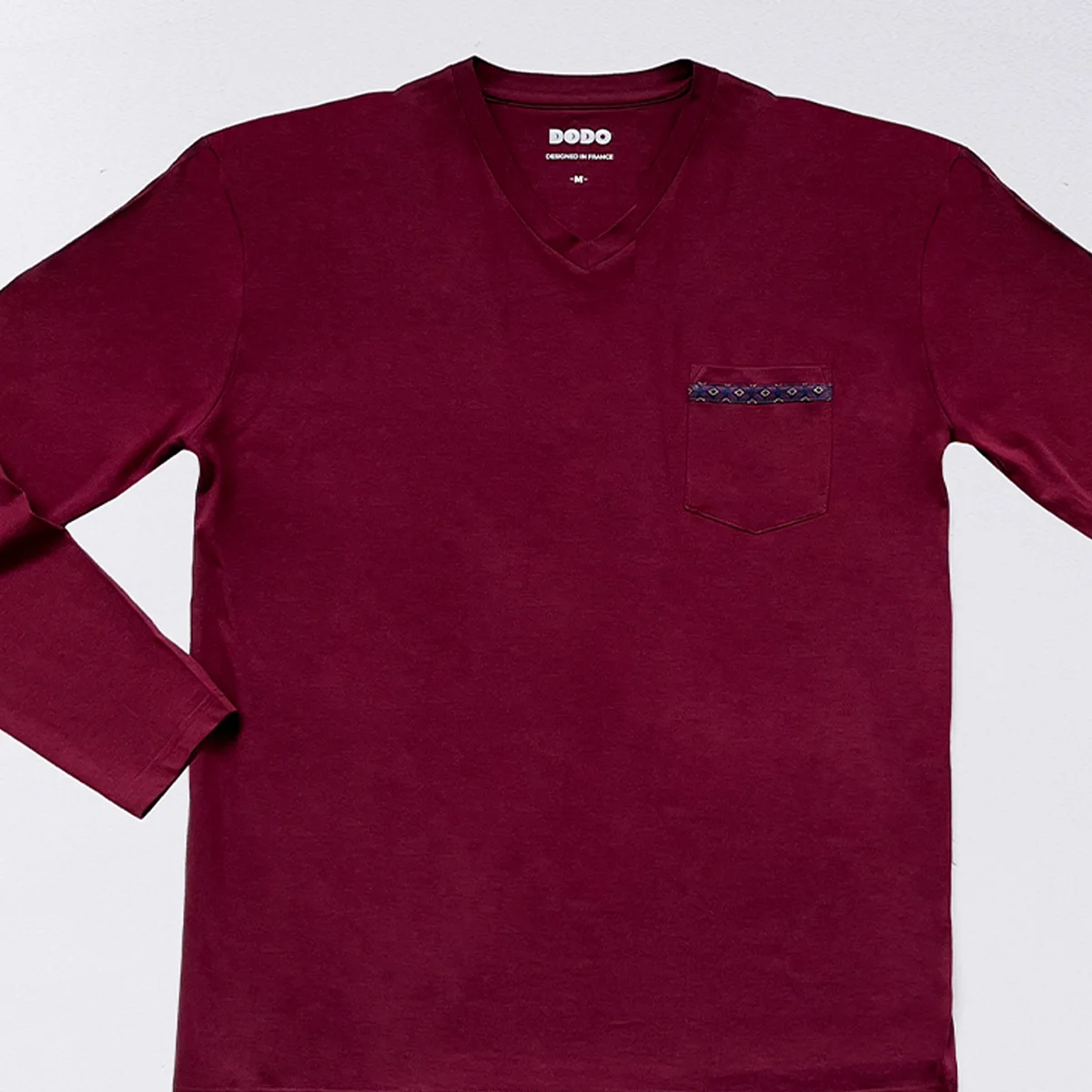 Pyjama homme PREMIUM bordeaux/imprimé