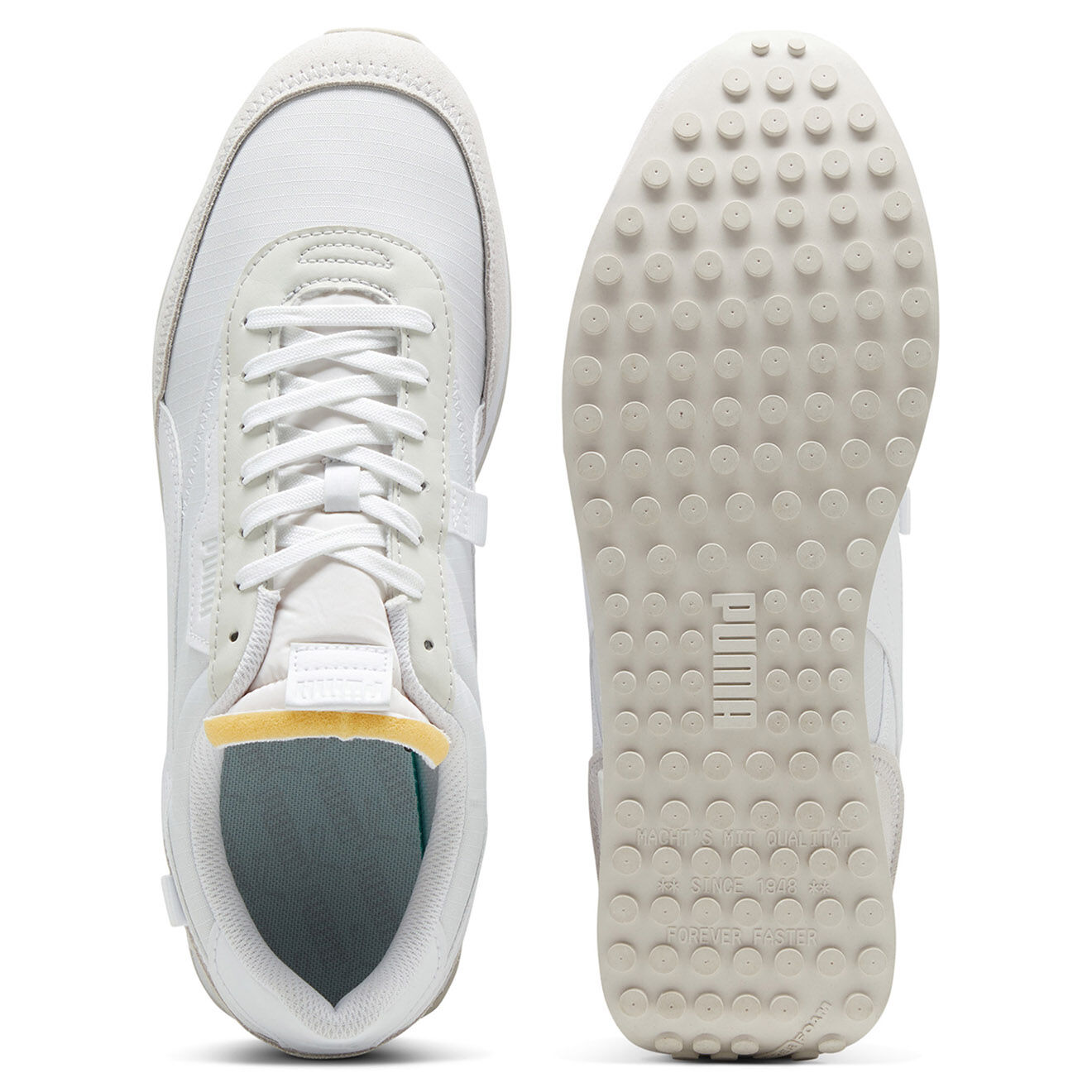 Puma Baskets en Cuir & Velours de Cuir Future Rider Play blanches