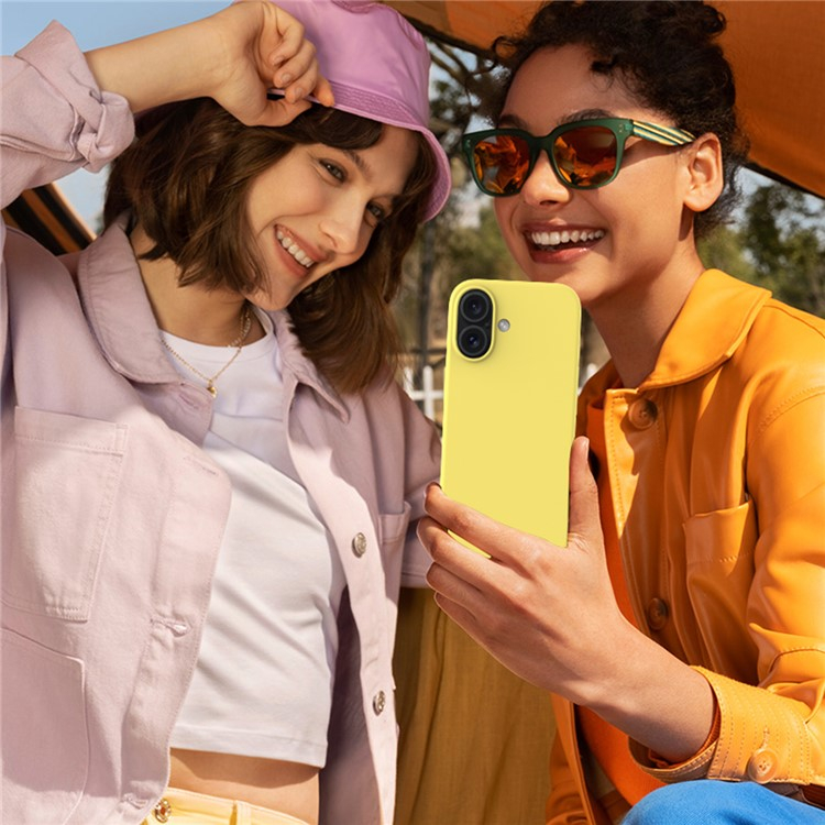 iPhone 16 Silikon Case Hülle - Gelb