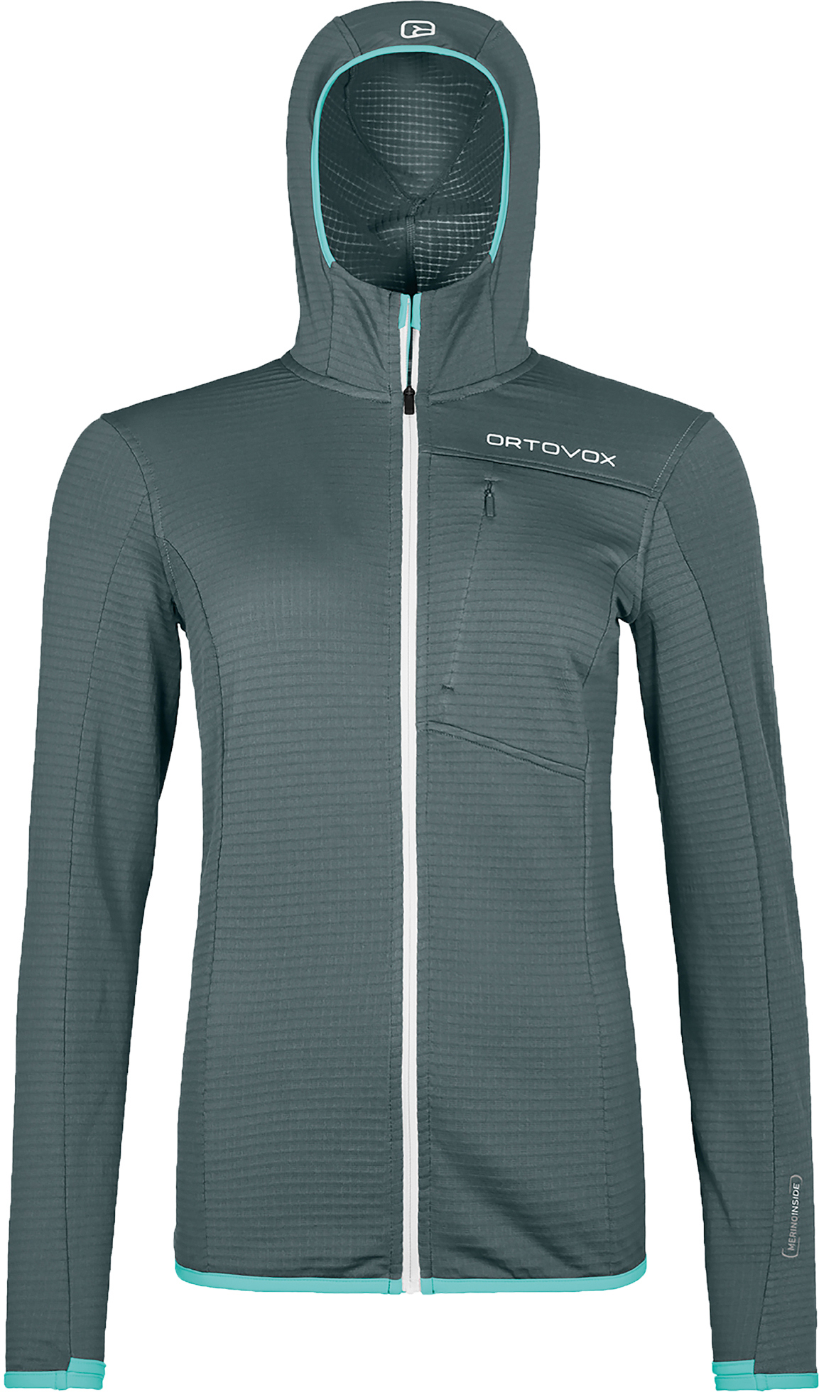 Fleece Light Grid Hooded Jacket W