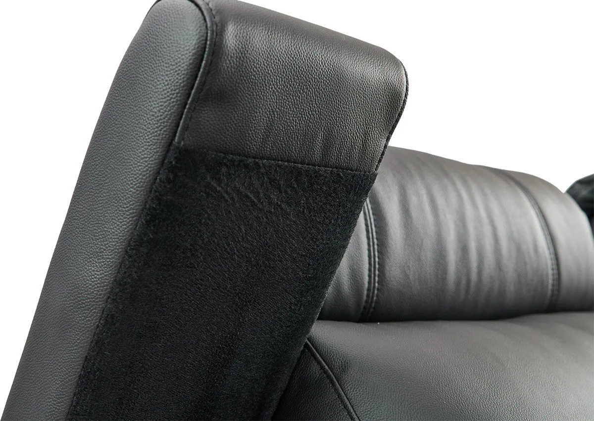 Lumene Hollywood Luxury III Noir (3 places, cuir véritable) Fauteuils cinéma