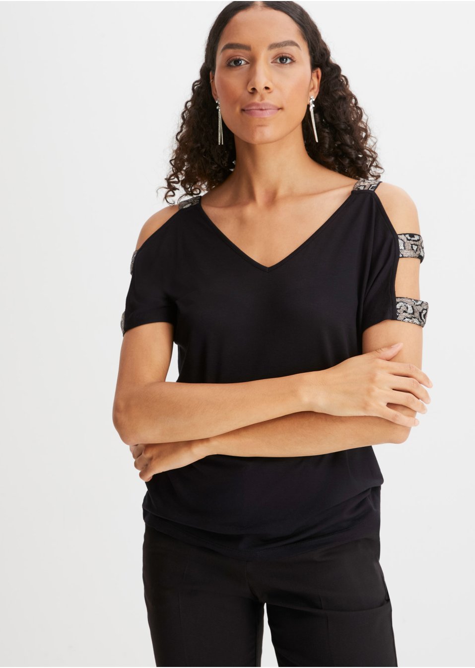 T-shirt avec application de sequins