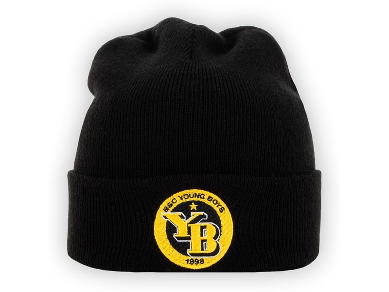 BSC Young Boys Beanie Logo Schwarz Offizielle YB-Beanie mit gesticktem Logo