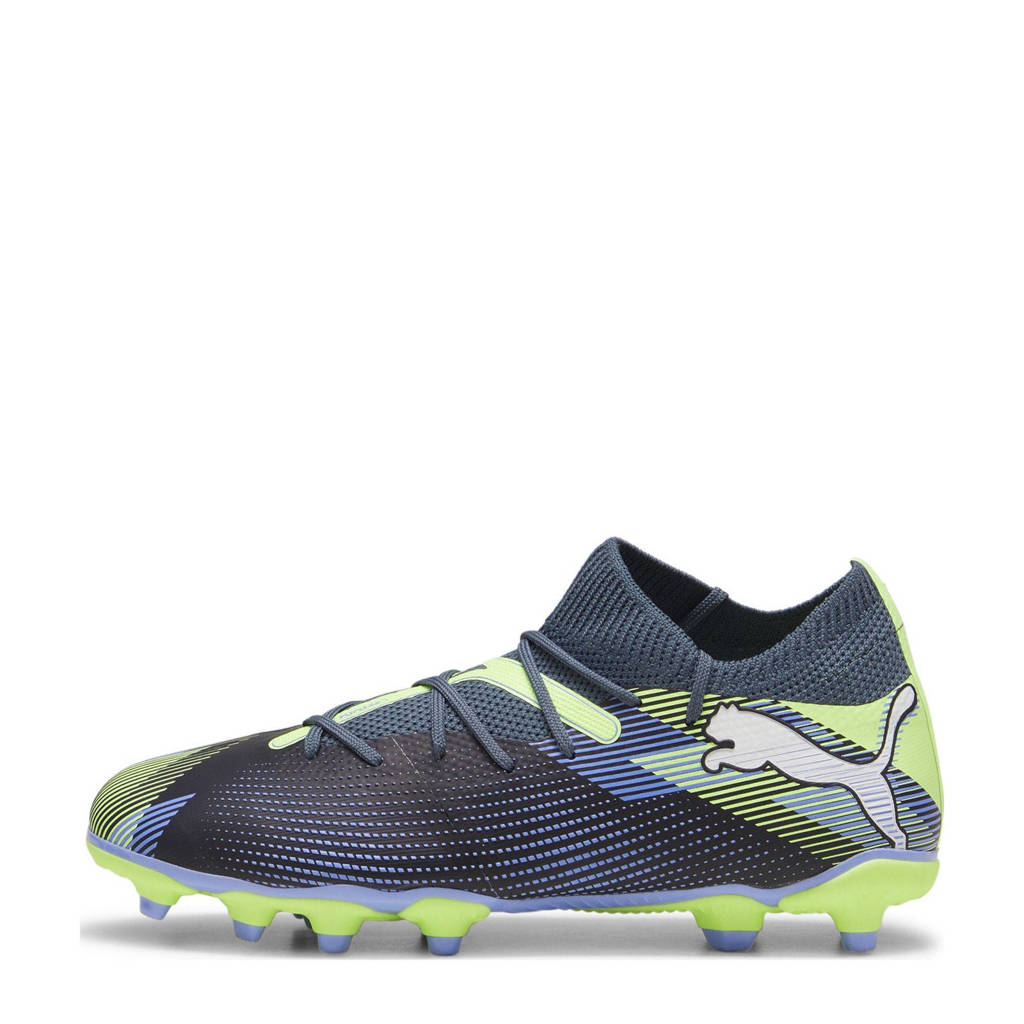 Puma Future 7 Matchjunior voetbalschoenen blauw/wit/geel