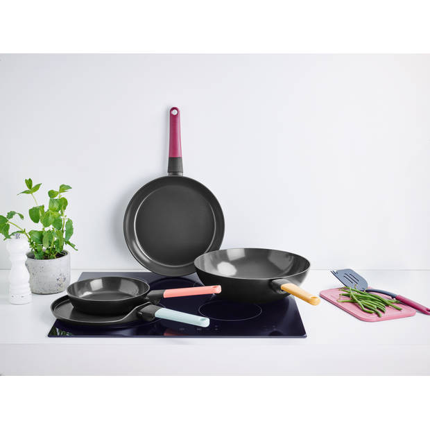 Brabantia TASTY+ Wokpan - Ø 30 cm - keramische PFAS-vrije antiaanbaklaag - honey yellow