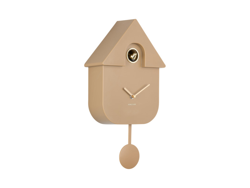 Wall Clock Modern Cuckoo Oro KA6094BR Mocha brown