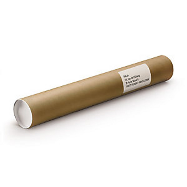 RAJA Tube d'expédition rond en carton brun avec capuchons - Diamètre 80 x L.650 mm - Lot de 25