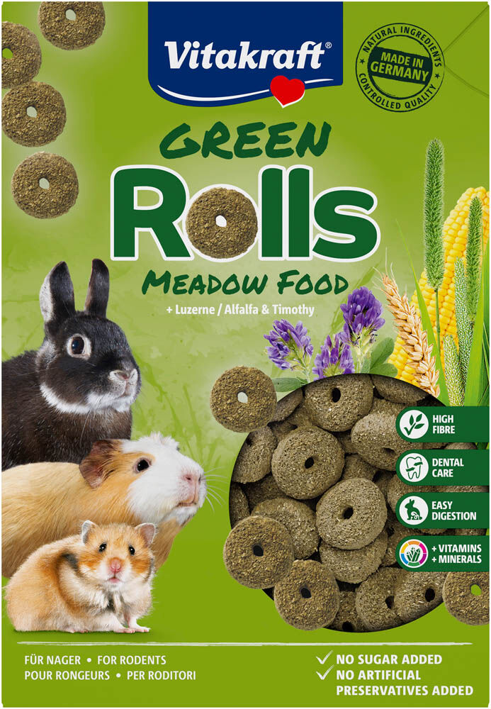 Vitakraft Green Roll - Konijn & Knaagdier Snacks - 300 Gram