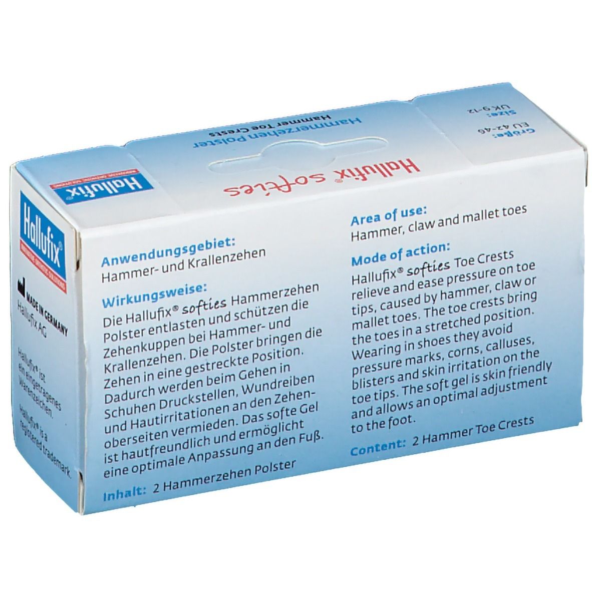 Hallufix® softies Hammerzehen Polster Gr. 42-46