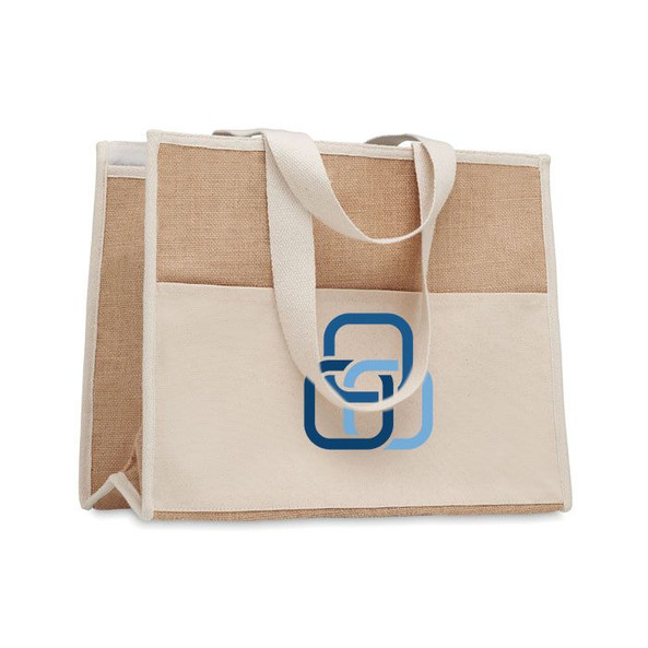 GiftRetail MO6160 - CAMPO DE GELI Sac shopping en toile et jute