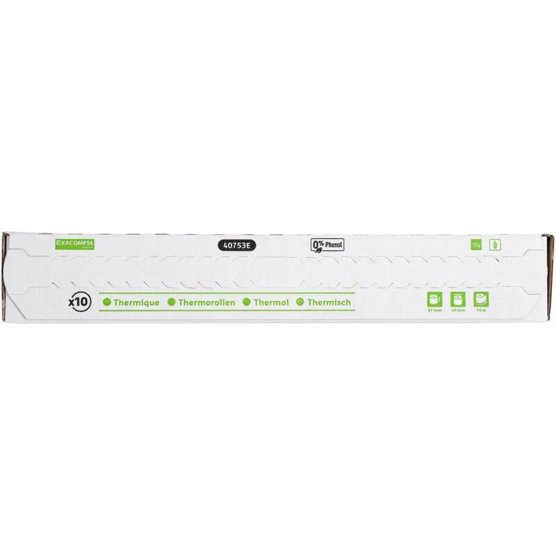 Bobines Terminaux bancaires Exacompta 40753E - l 57 mm x L 18 m, Ø 40 mm - 1 pli(s) - paquet de 60