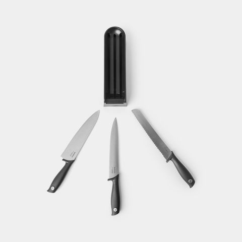Tasty  Lade messenblok plus 3 messen 123023 - Dark Grey