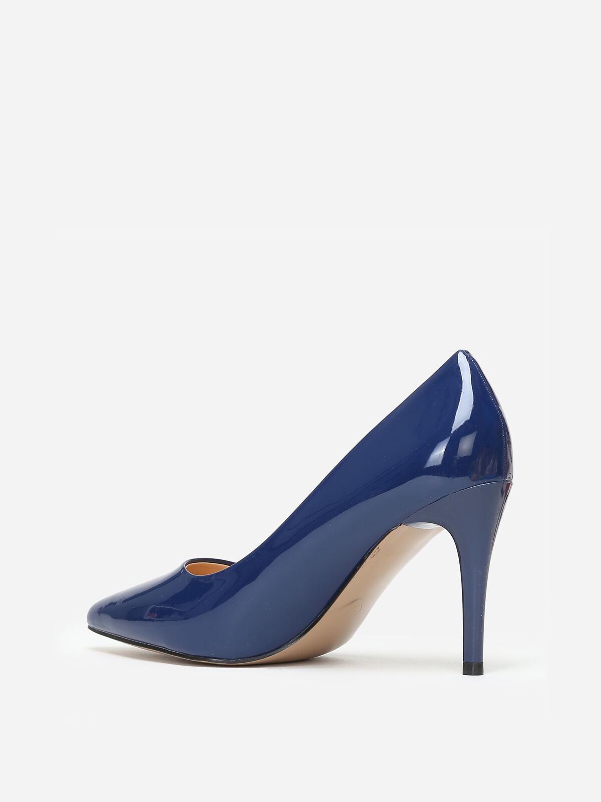 Escarpins vernis à talon aiguille- Bleu