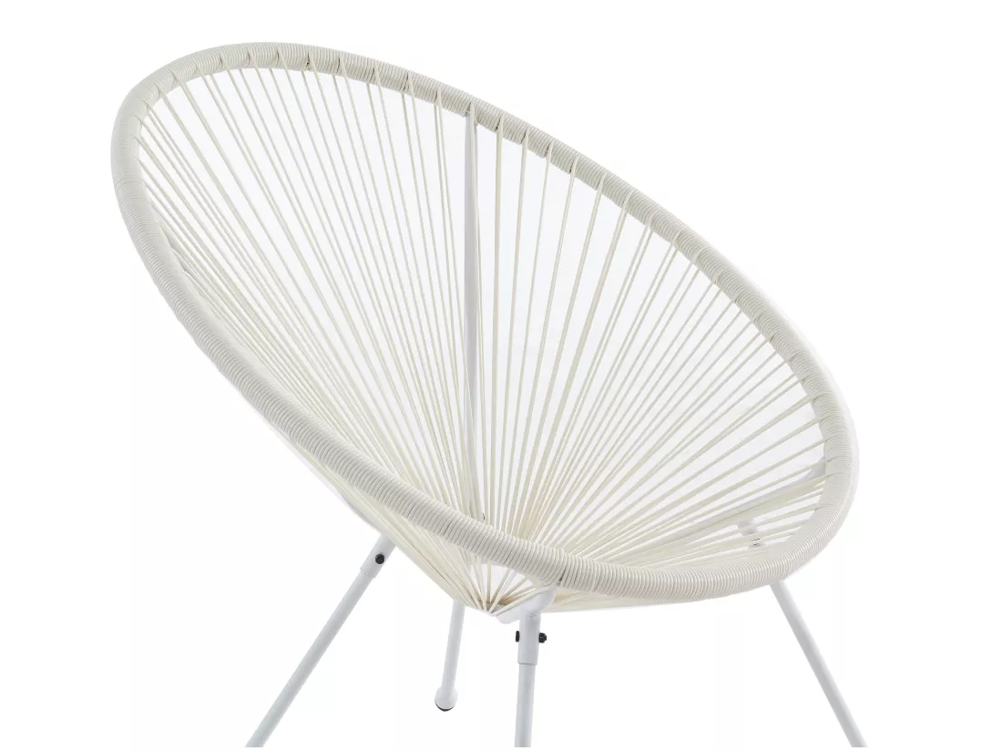 Lot de 2 fauteuils de jardin en fils de résine tressés - Blanc - ALIOS III de MYLIA