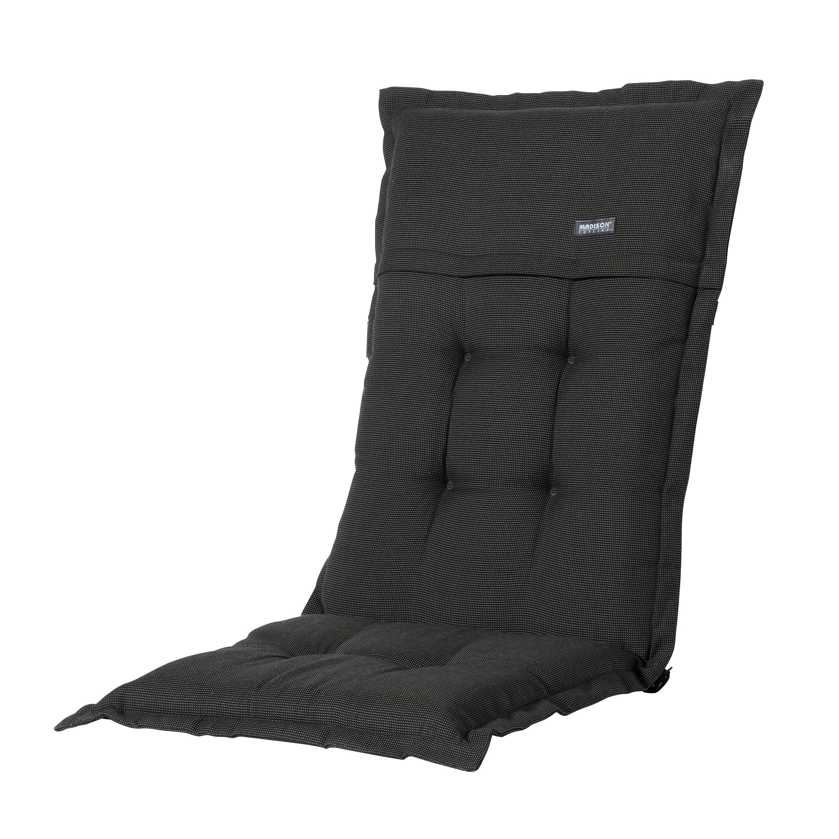 Madison Rib black Tuinstoelkussen - Set van 4