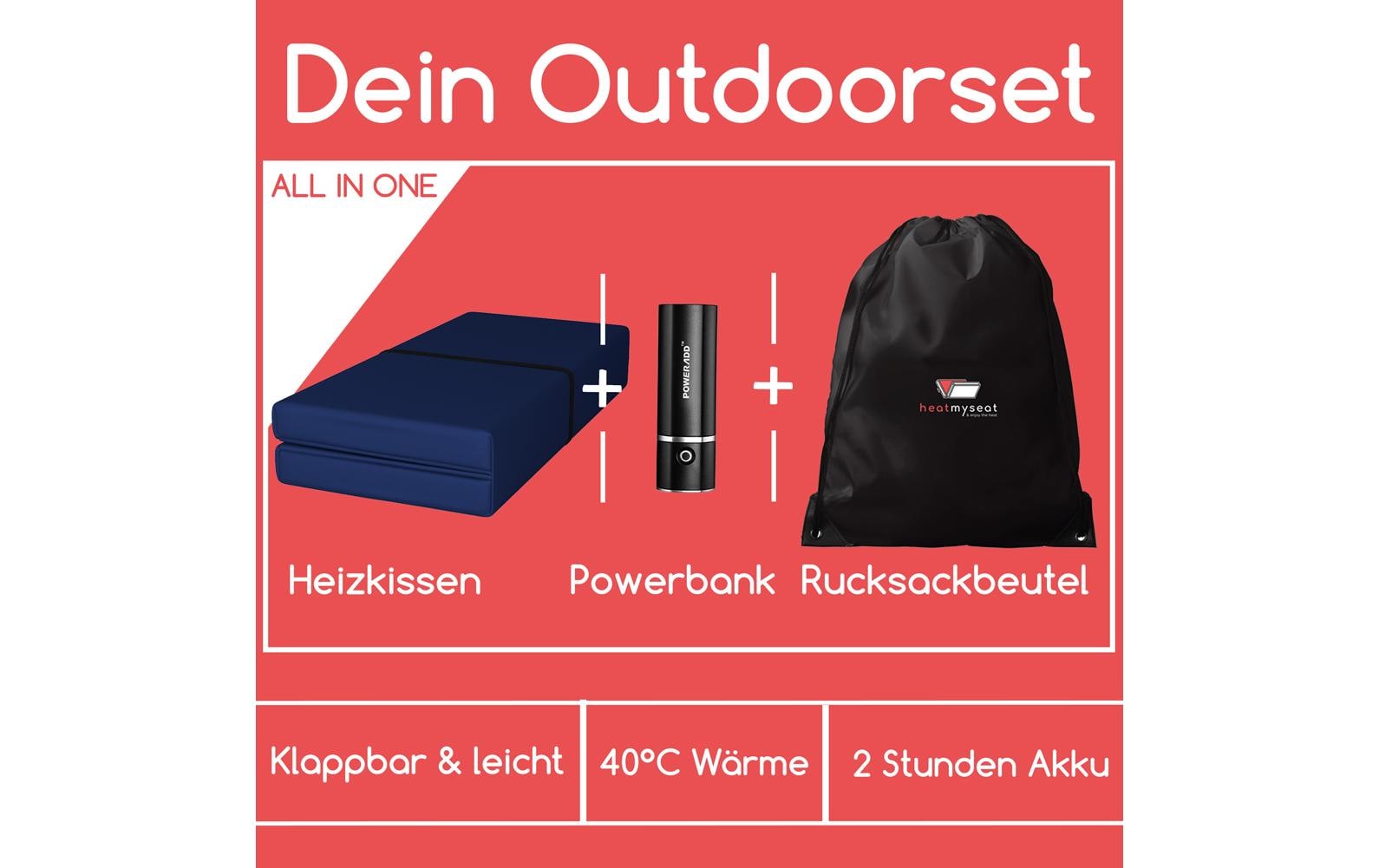 Heizkissen DunkelblauBeheizbares Sitzkissen