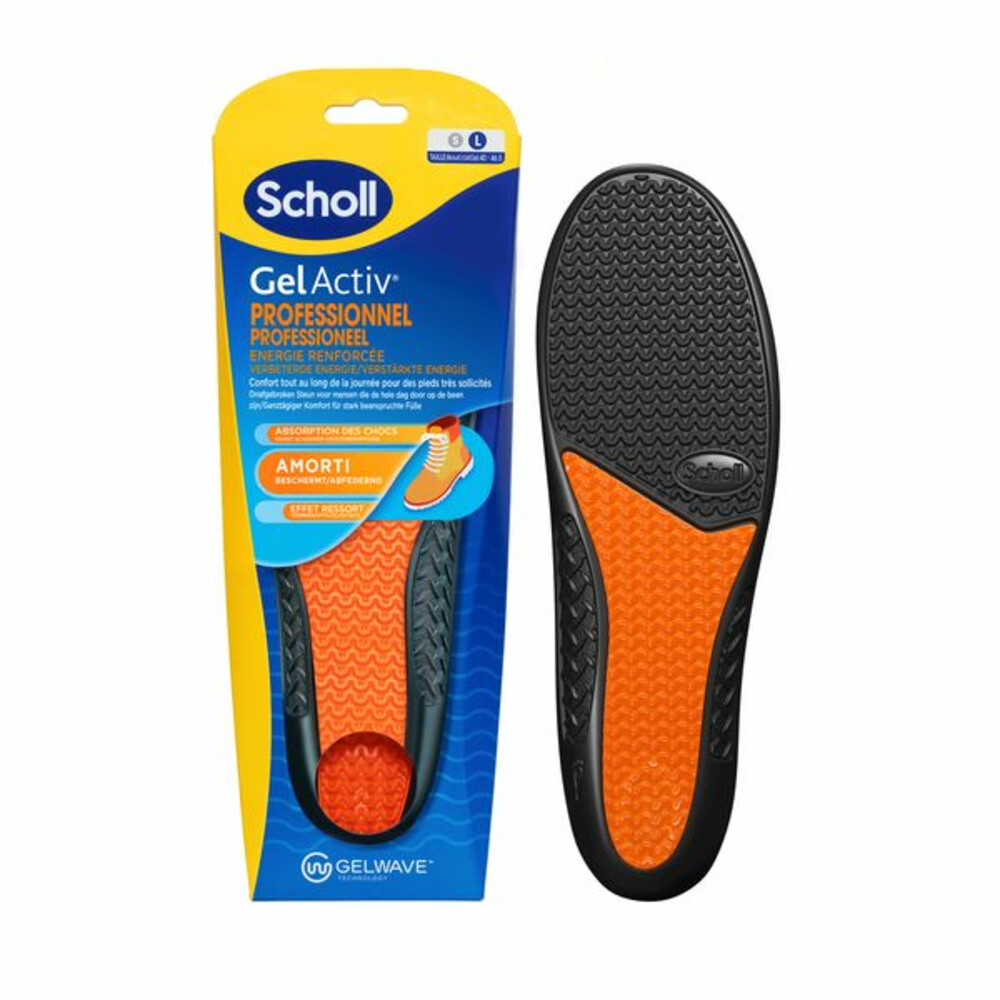 Scholl GelActiv Inlegzolen Professioneel Large Maat 41-46.51 paar
