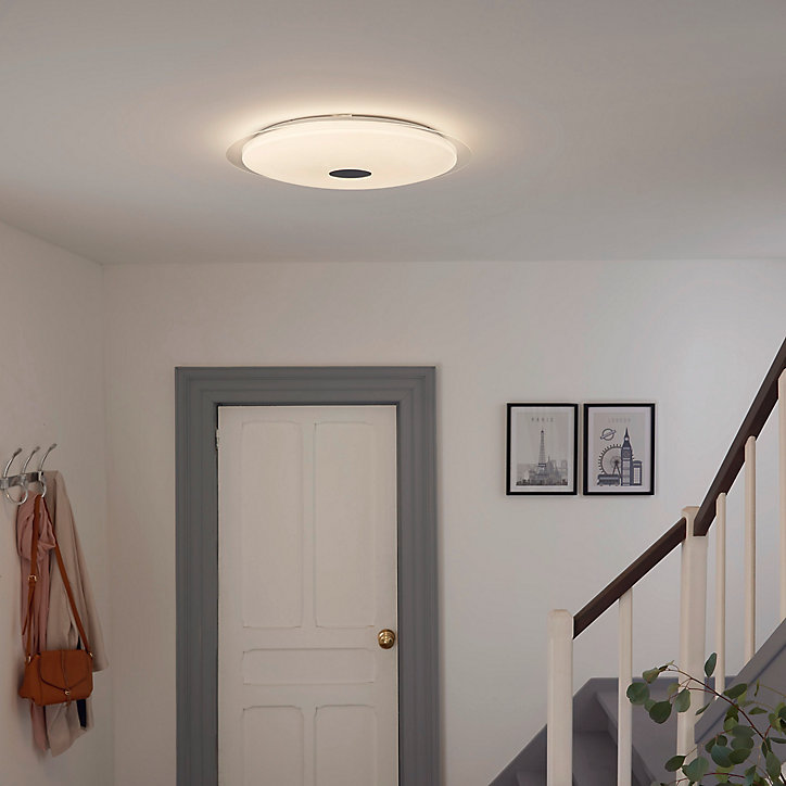 Plafonnier LED intégrée + anneau 2 en 1 Colours Angoon blanc neutre et blanc chaud 4000K Taille XL