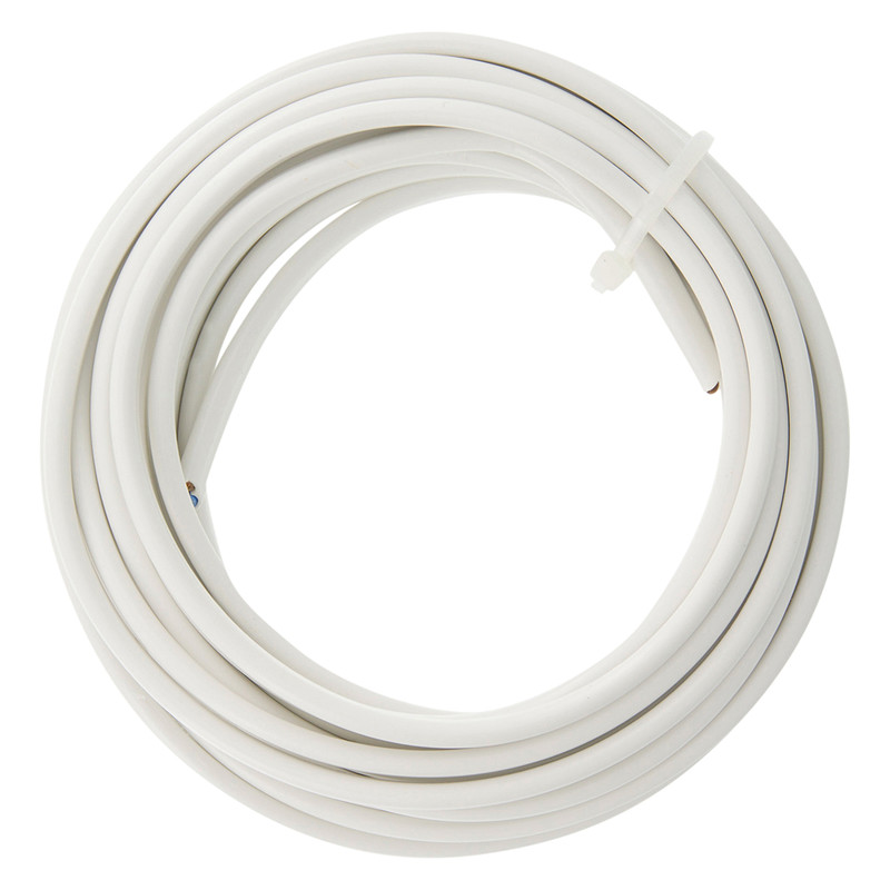 Huishoudkabel plat H03VVH2-F 5m 2x0,75mm² wit