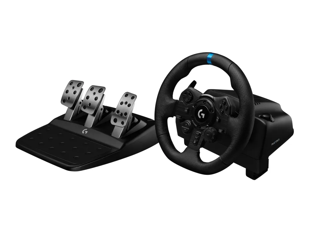 Logitech G G923 - Sæt med rat, pedaler og håndtag til gearskifte - kablet - for PC, Sony PlayStation 4, Sony PlayStation 5