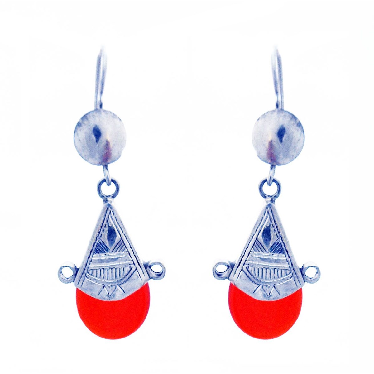 Boucles d'oreilles en argent ethnique