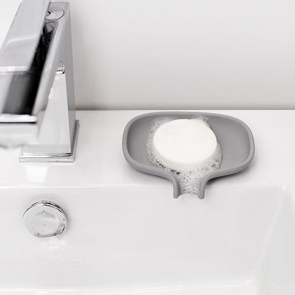 Porte savon silicone Small soap saver gris