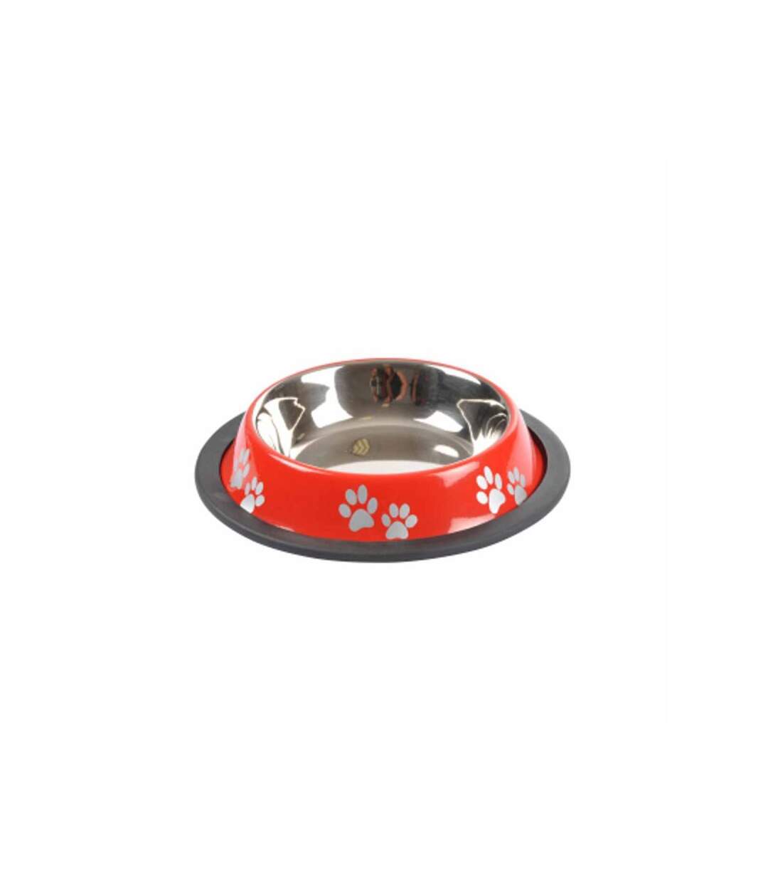 Paris Prix - Gamelle Antidérapante Chien & Chat pattes 15cm Rouge