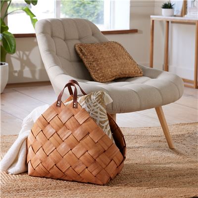 Porte-revues en bois tressé