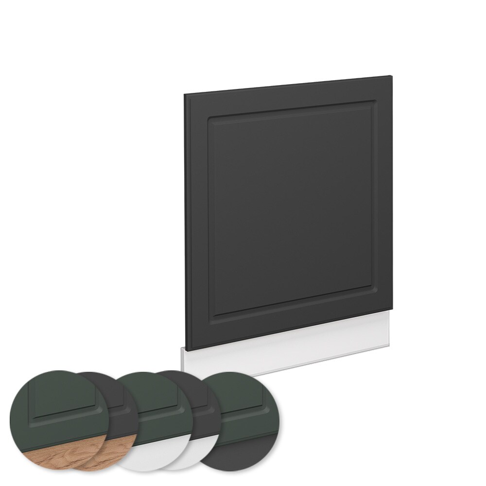Vicco Geschirrspülerblende Küchenschrank Küchenmöbel Fame-Line Weiß Anthrazit-Gold Landhaus 60 cm Küche Einbauküche Geschirrspüler Blende Küchenzeile