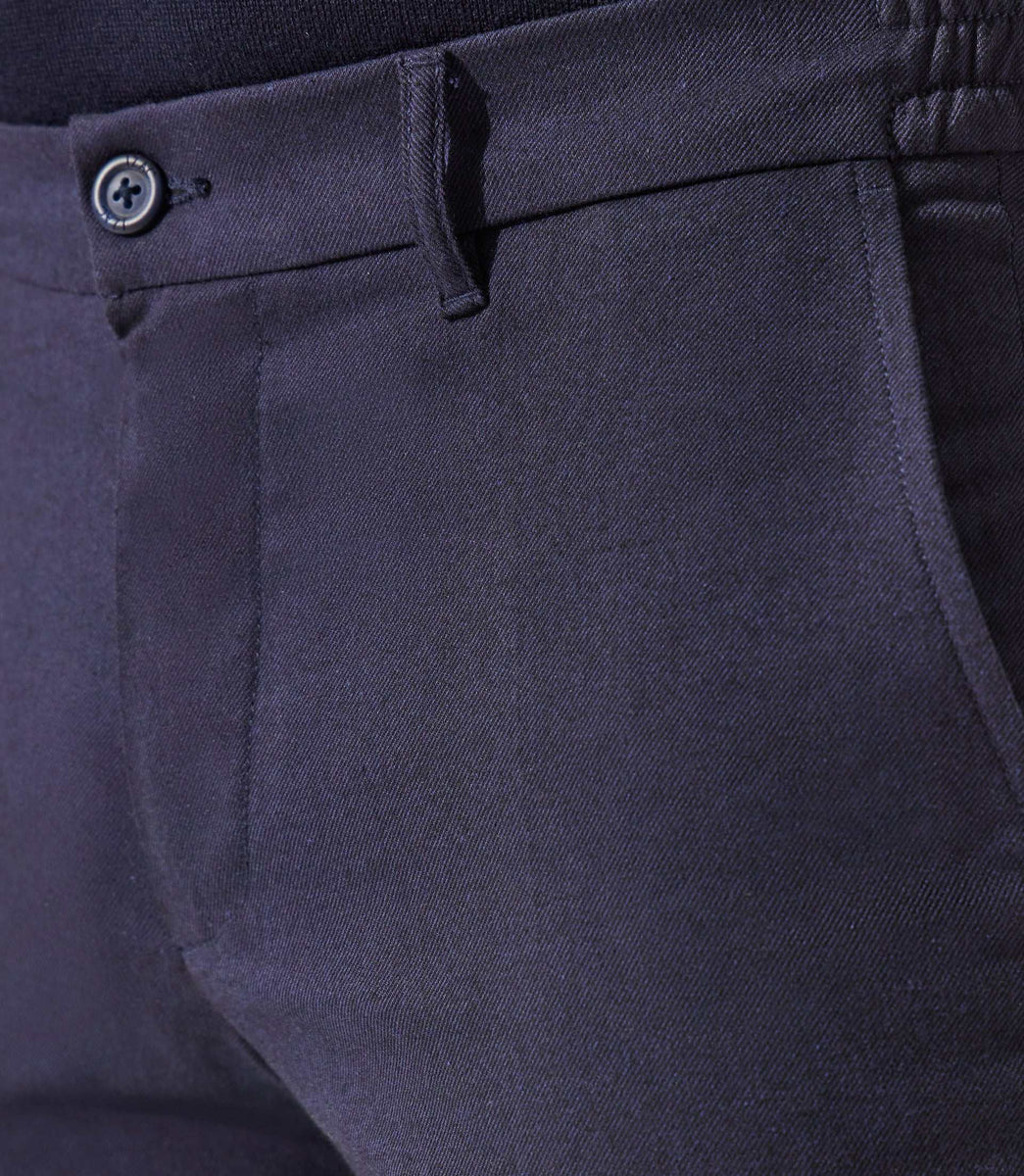 Pantalon chino taille élastique marine VTWILL