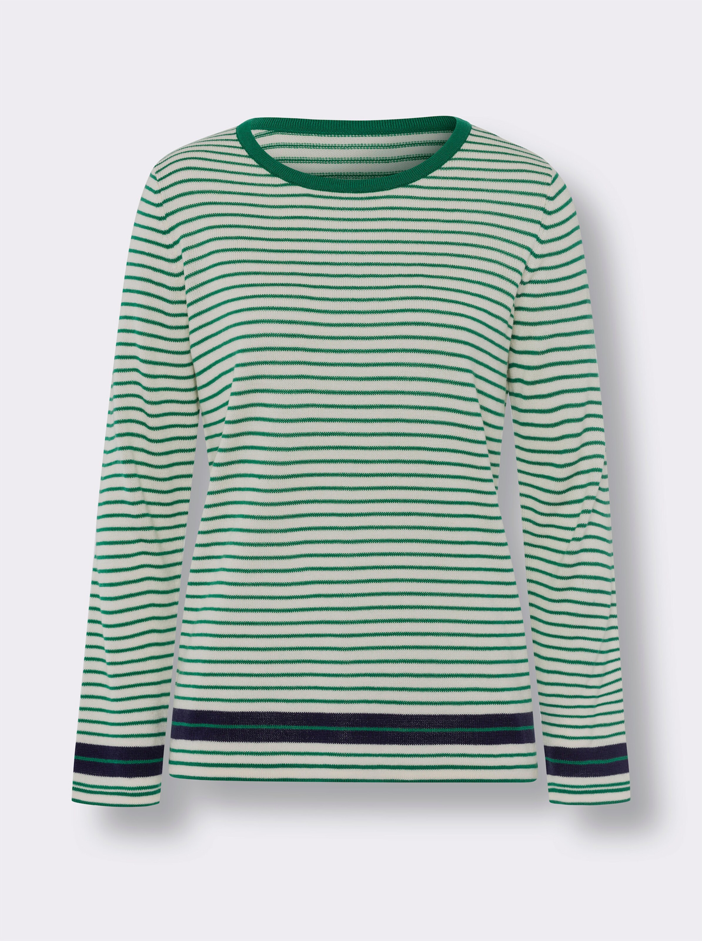 Langarm-Pullover im Ringelmuster