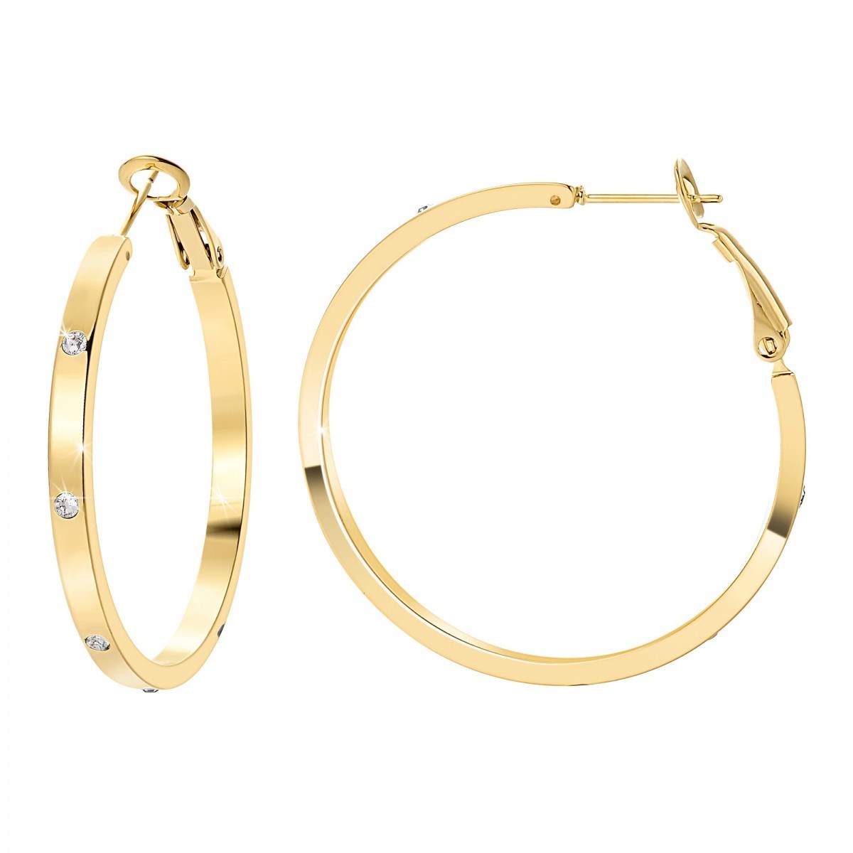 Boucles d'oreilles créoles en acier inoxydable par SC Bohème