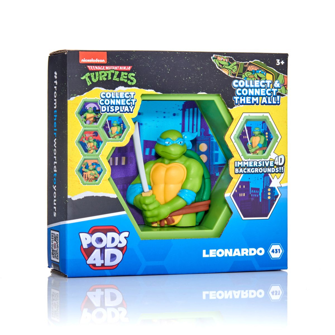 PODS 4D - Teenage Mutant Ninja Turtles  - Sammelfigur Leonardo - ca. 10 cm