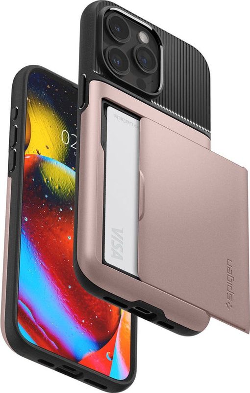 Spigen - Slim Armor CS - Smartphonehoes - Roze - Schokabsorberend TPU en Polycarbonaat