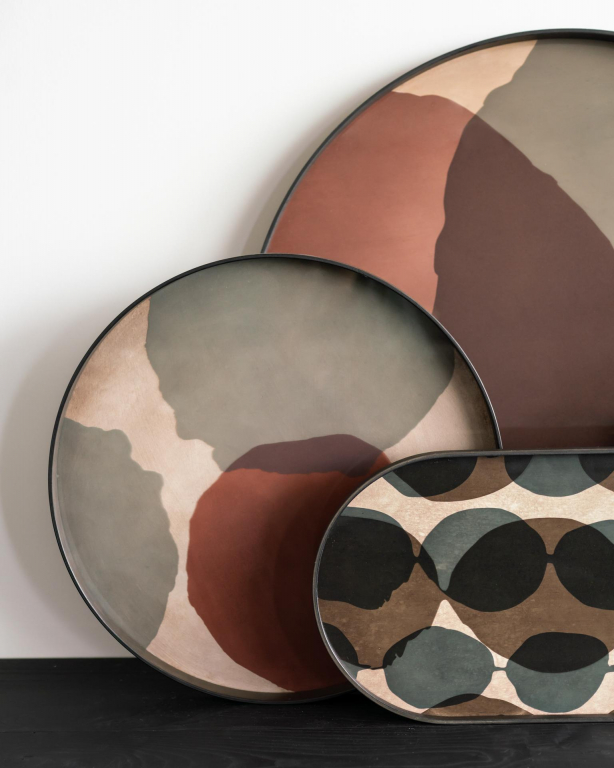 Ethnicraft Overlapping Dots dienblad Ø61