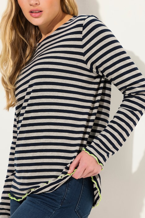 Ringelshirt, Langarm, Rundhals,
