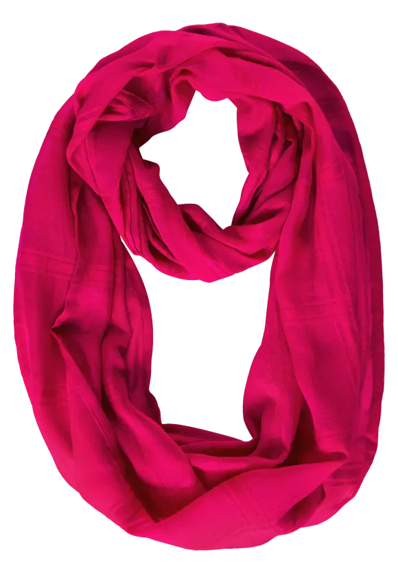 Loop mit Karo Muster - cosy coral