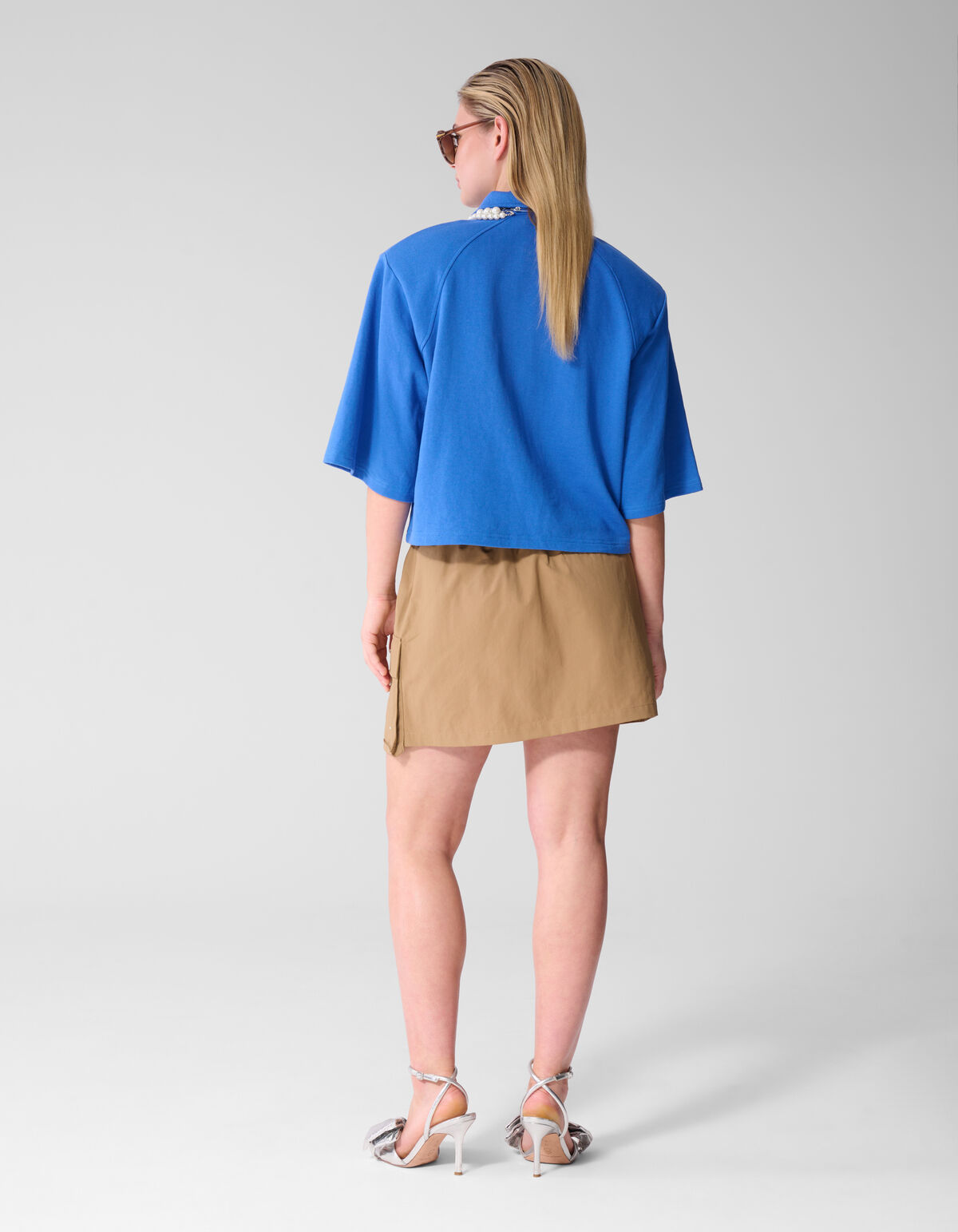 Cargo Strass Mini Rok Beige