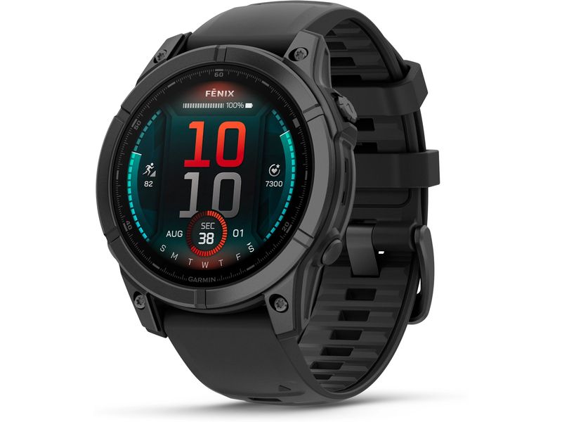 GARMIN Sportuhr Fenix E, 47 mm Schwarz Multisport-Smartwatch