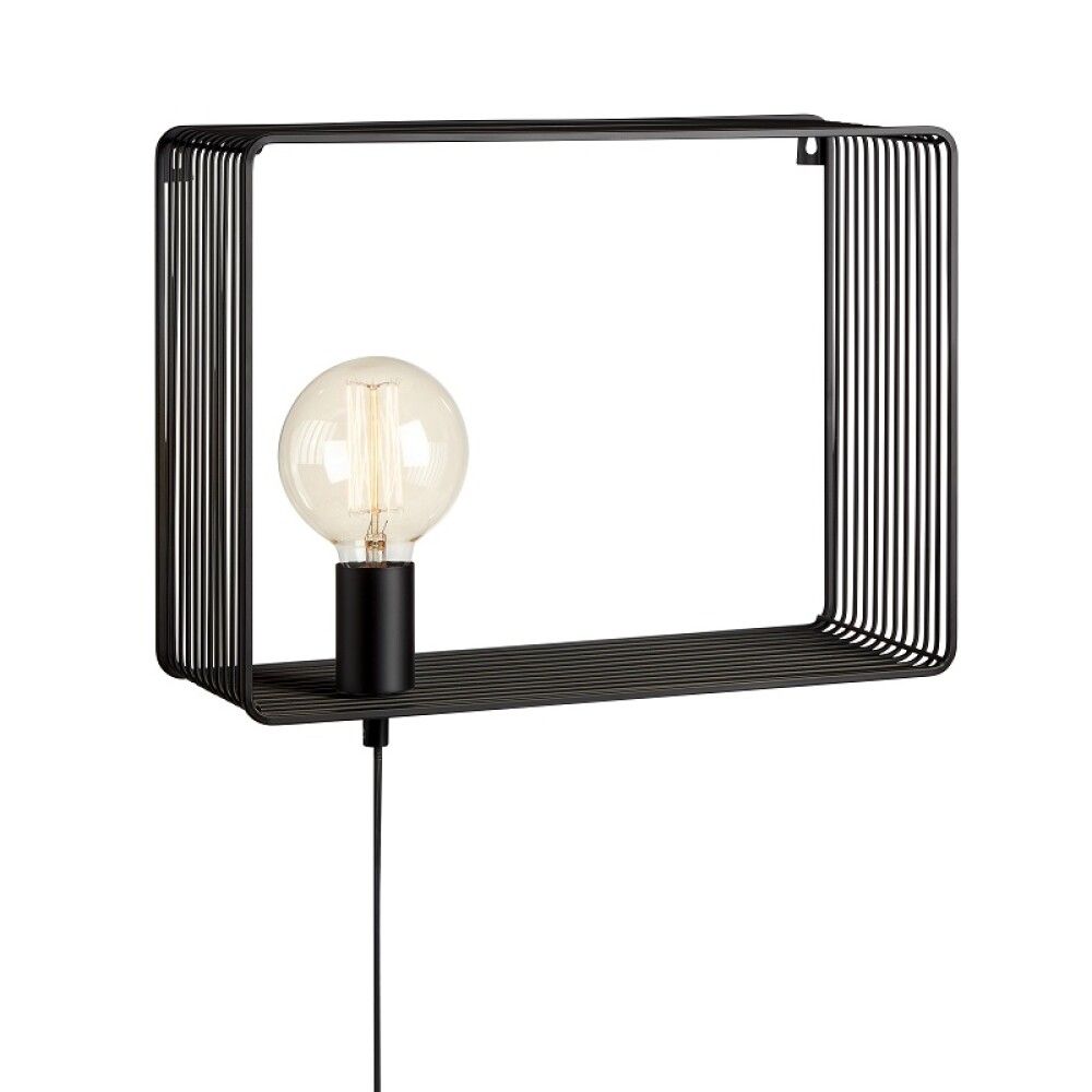 VEGGLAMPE MARKSLÖJD SHELF SVART
