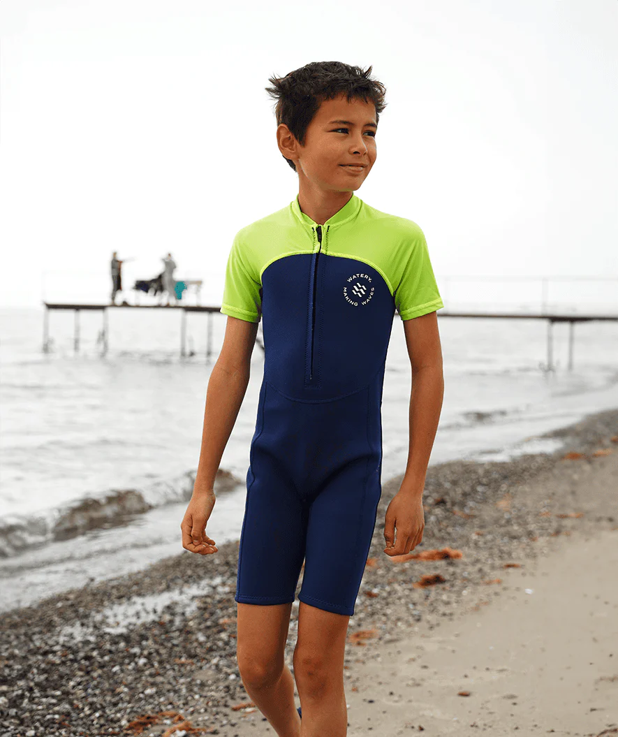 Watery UV våddragt til børn - Calypso Shorty - Atlantic Green