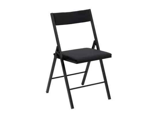 Chaise pliante carrée velours noir 5five