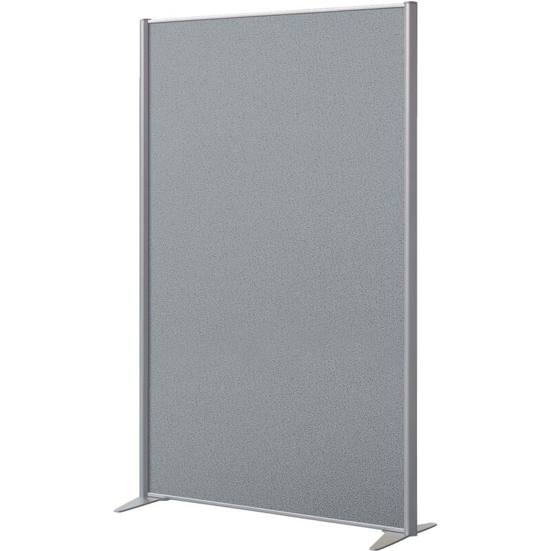 Cloison acoustique pleine B-Zen - Tissu Bondai - Pied fixe couleur aluminium