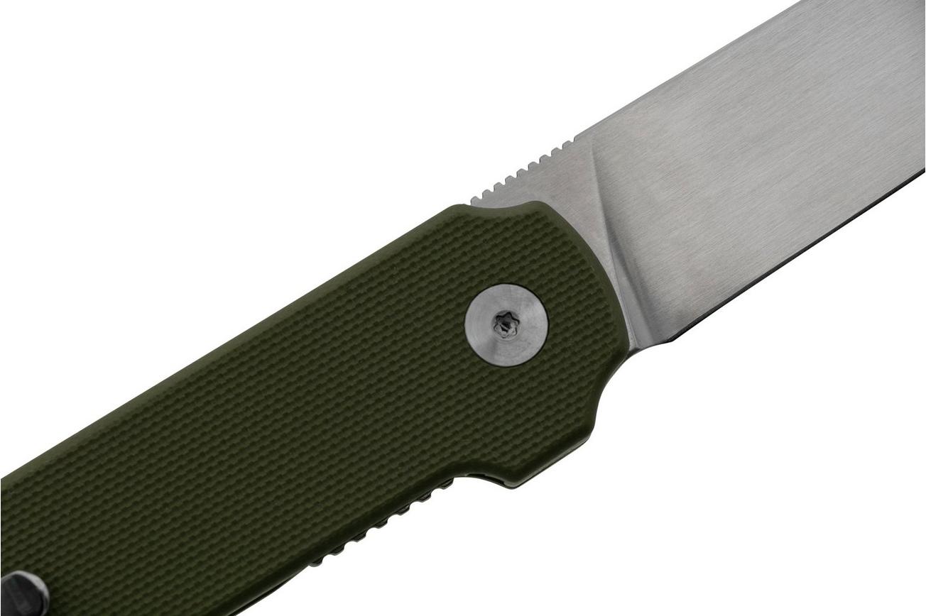 QSP Knife Lark QS144-C, Green G10, Satin 14C28N, zakmes