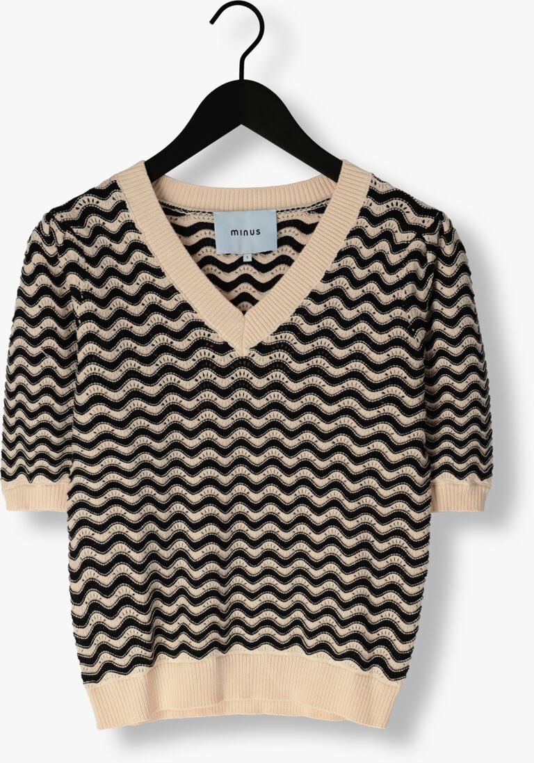 MINUS zwarte minus t-shirt maika 2/4 sleeve knit t-shirt
