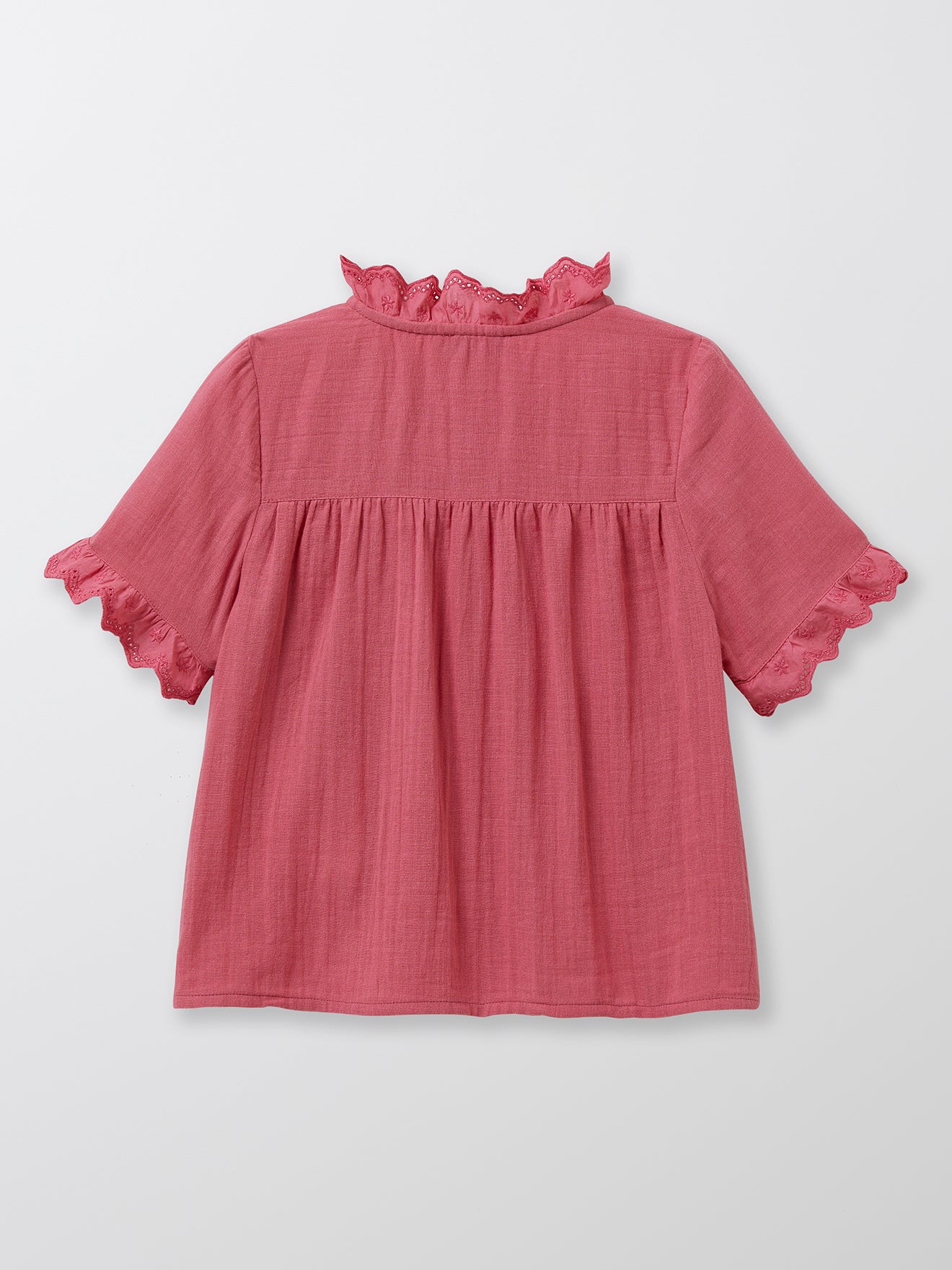 Chemise Fille avec broderie anglaise