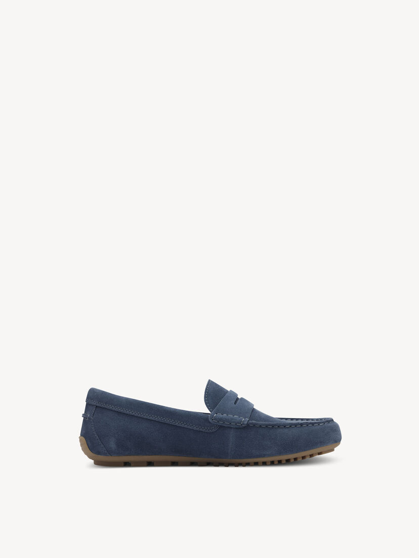 Leren Instappers - blauw